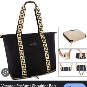 Versace Black and Gold Shoulder Bag